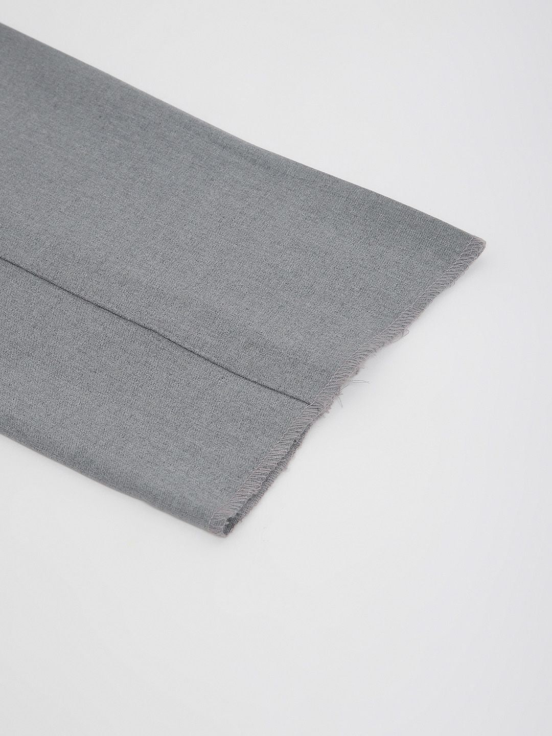 Grey Solid Slim Fit Stretchable Formal Trousers for Men