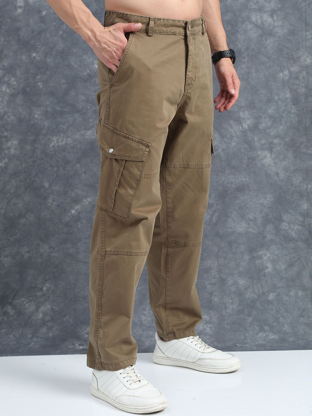 The Lifestyle Co Relaxed Fit Cotton Cargo Trousers