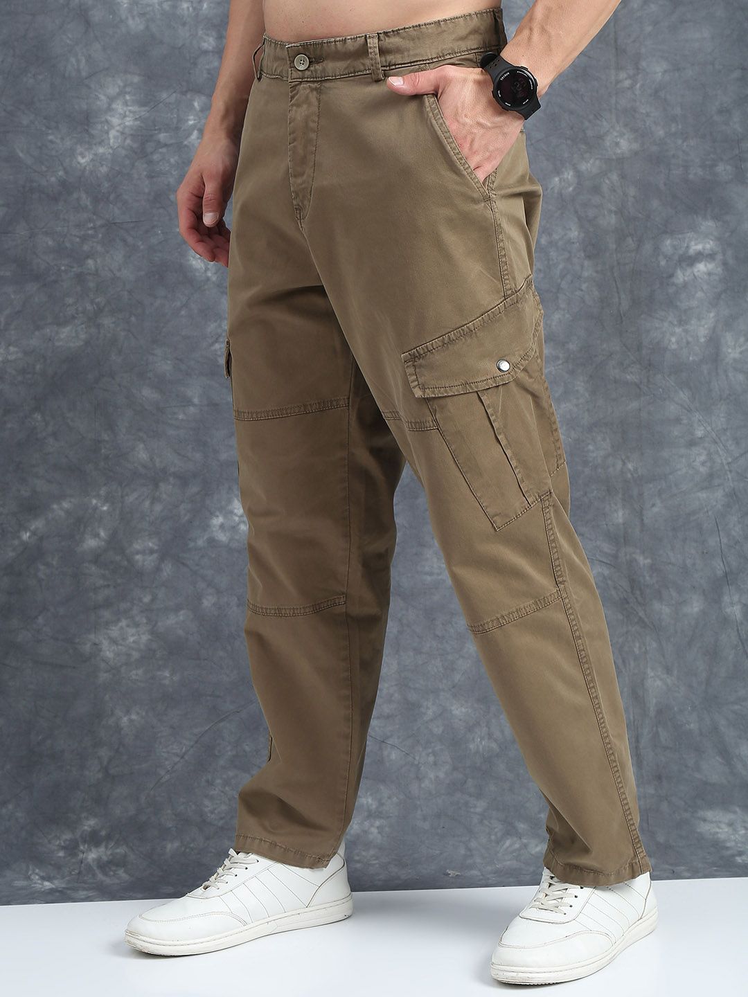 The Lifestyle Co Relaxed Fit Cotton Cargo Trousers